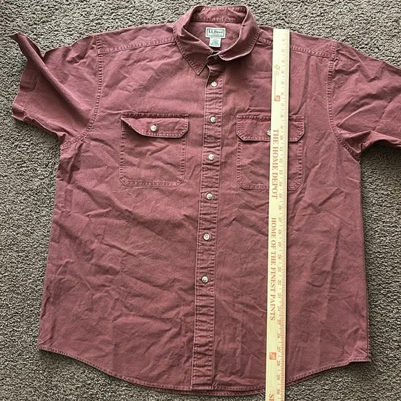 100% Cotton Men's Rust Shirt Vintage - Picture 5 of 9